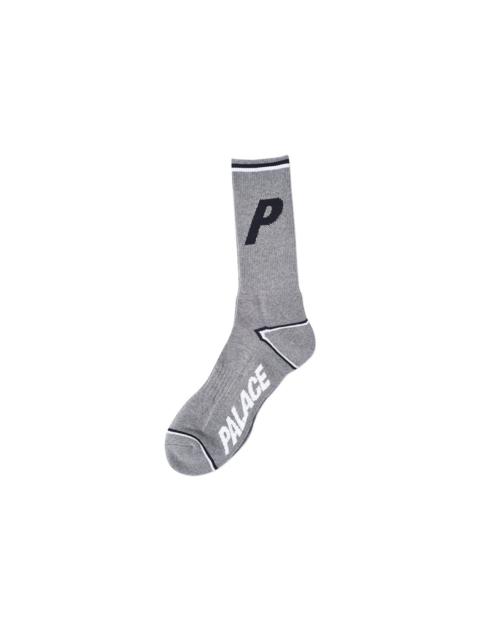 PALACE P TIP SOCK GREY MARL