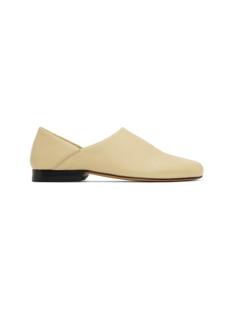 Lemaire Beige Leather Slippers