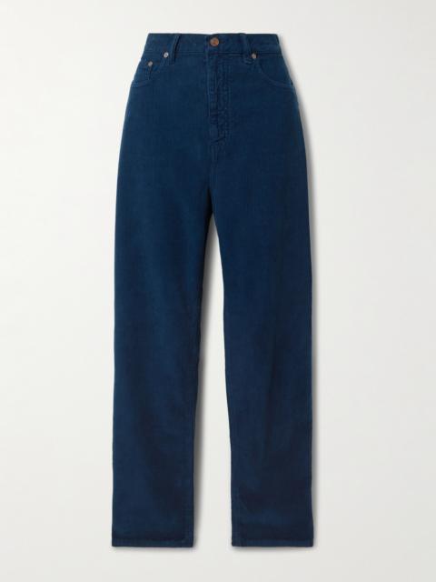 Victoria Beckham Cotton-corduroy Straight-leg Pants