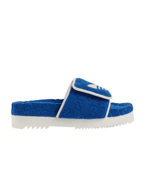 GUCCI Adidas x Gucci GG Platform Sandal 'Blue Cotton Sponge'