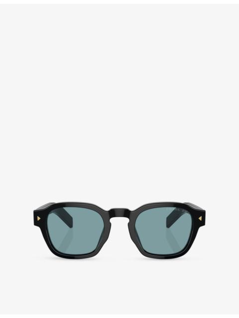 Prada PR A16S Round-Frame Acetate Sunglasses