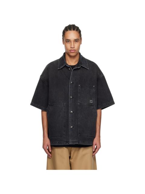 Wooyoungmi Black Faded Denim Shirt