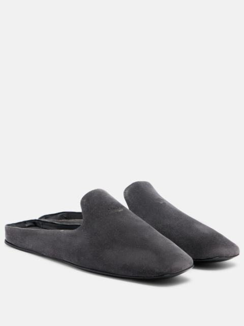 Max Mara Logo suede mules