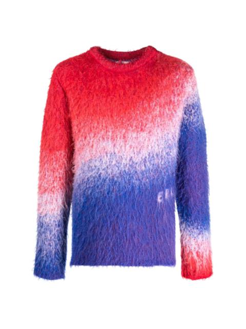 ombré-effect mohair-blend jumper