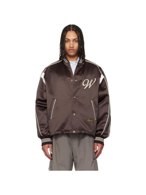 Wooyoungmi Brown Logo Baseball Bomber Jacket