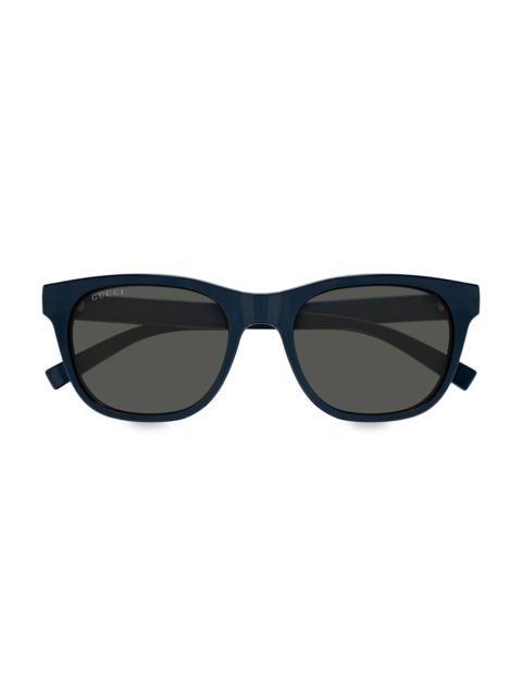 GUCCI Men's Lines 54MM Square Sunglasses - Blue Black