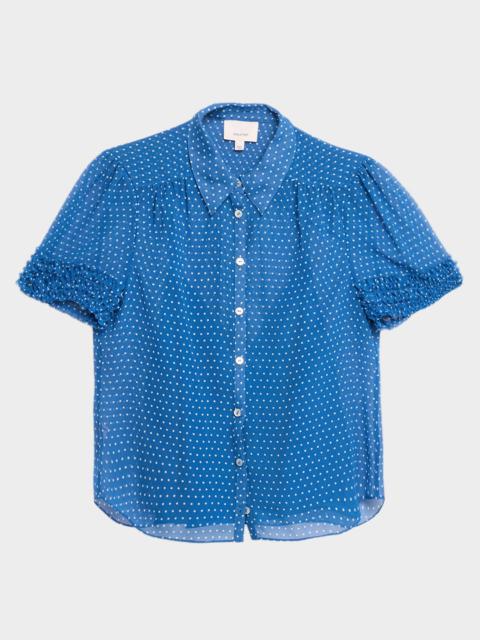 Cinq à Sept Galea Pindot Short-Sleeve Blouse