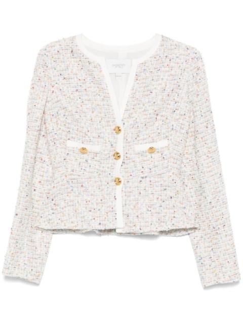 GIAMBATTISTA VALLI v-neck tweed jacket