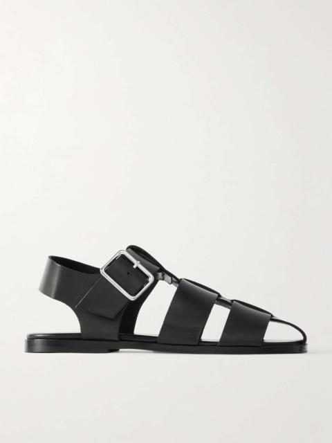 Aeyde Whit leather sandals Black