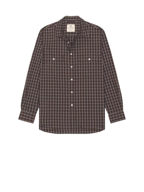 snow peak Organic Cotton Ombre Check Shirt