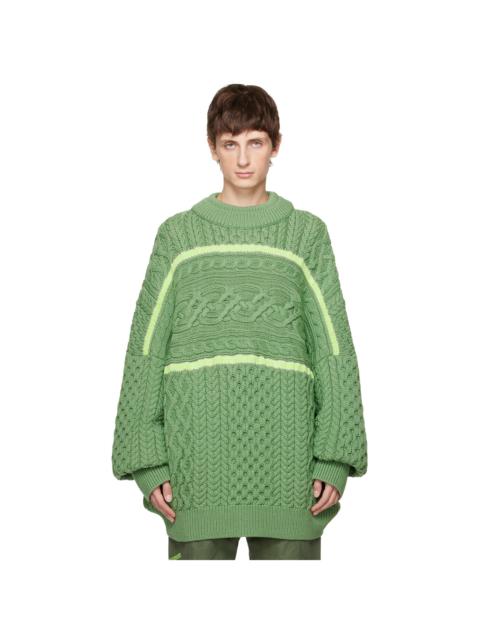 ROBYN LYNCH Green Crewneck Sweater