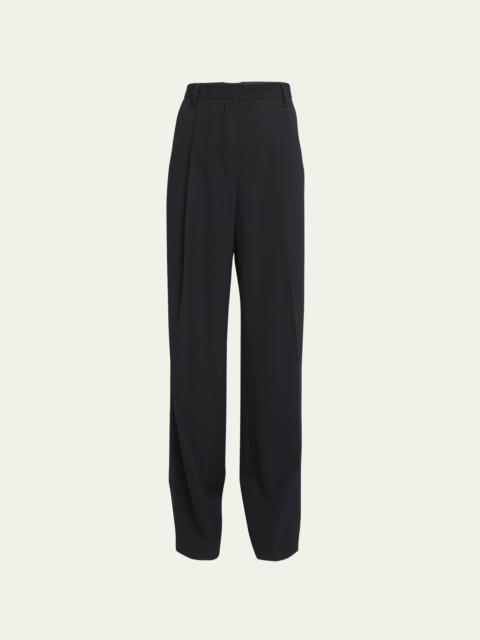 Porter Pleated Wide-Leg Pants