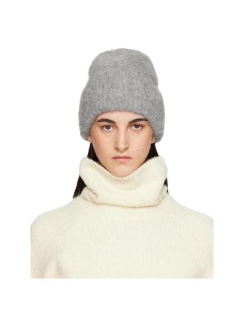 TOTEME Gray Alpaca Knit Beanie