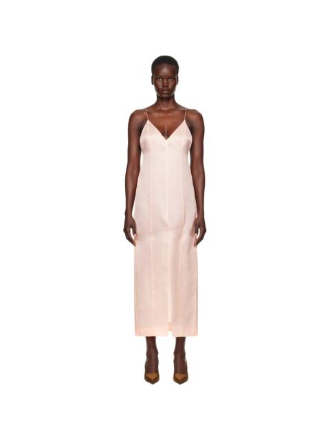 KHAITE Pink Tully Maxi Dress