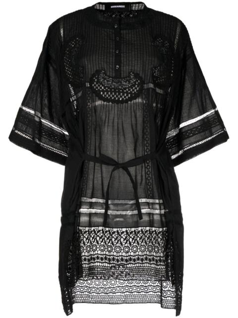 DSQUARED2 Sangallo cotton tunic dress