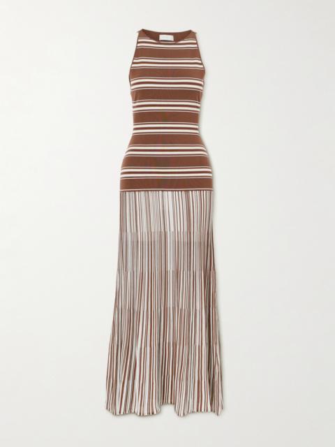 FAITHFULL Tore Striped Ribbed Stretch-cotton Jersey Maxi Dress