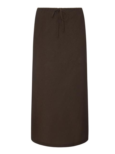 onia Air Linen Midi Skirt brown