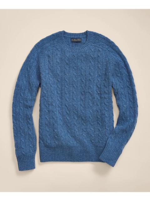 Brooks Brothers Shetland Wool Cable Knit Sweater