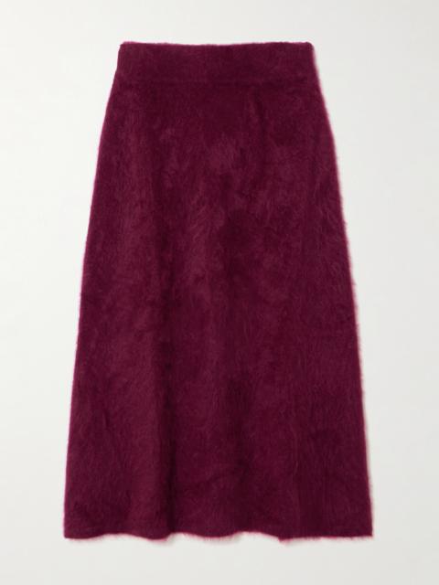 LISA YANG Asta Brushed-cashmere Midi Skirt