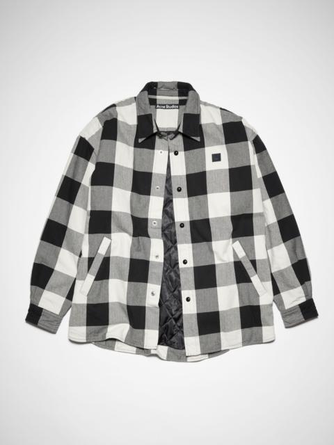 Check padded overshirt - Black/white