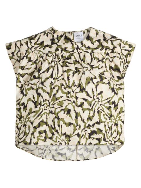 MISA Women's Alina Floral Crop Top - Patchwork Butterfly