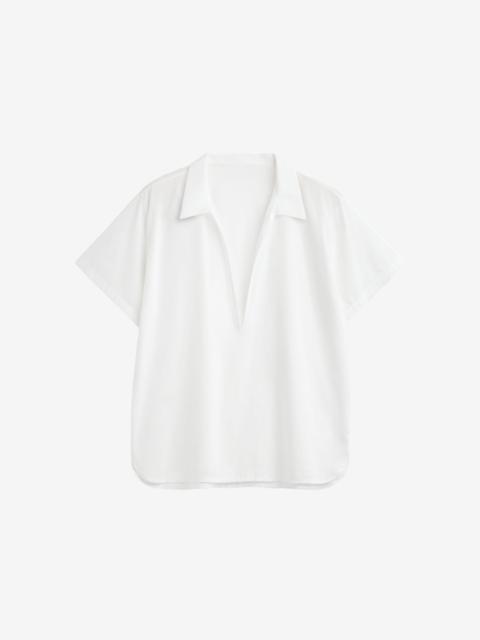 The Frankie Shop Izella Deep V Neck Shirt - White