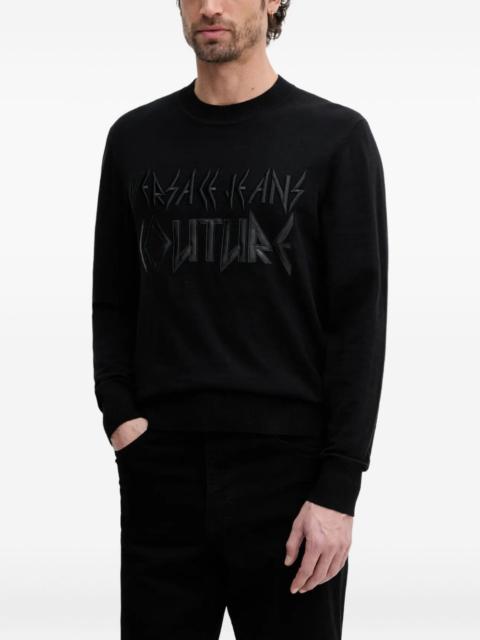 VERSACE JEANS COUTURE logo-embroidered sweater