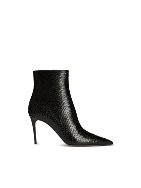 PARIS TEXAS Vera snake-effect stiletto boots