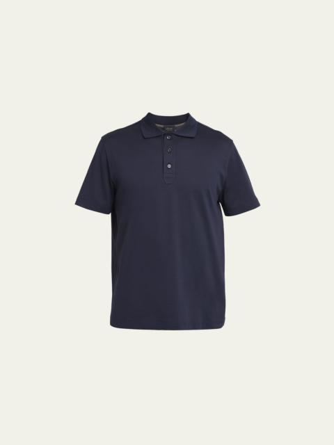 Men's Solid Cotton Polo Shirt