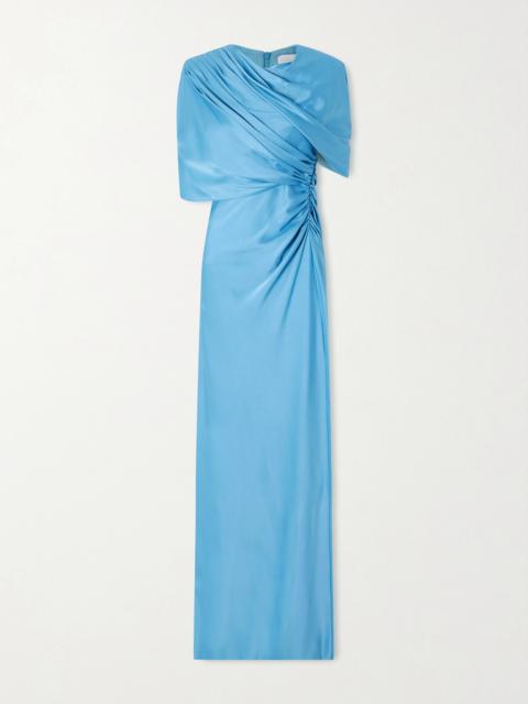 Stella McCartney Open-back Cape-effect Draped Satin Gown