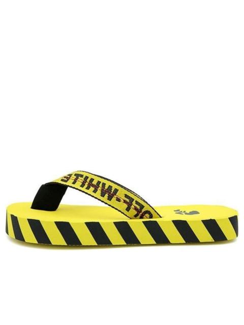 Off-White Off-White Flip Flops 'Graphic Print - Yellow' OMIA131F20MAT0011810