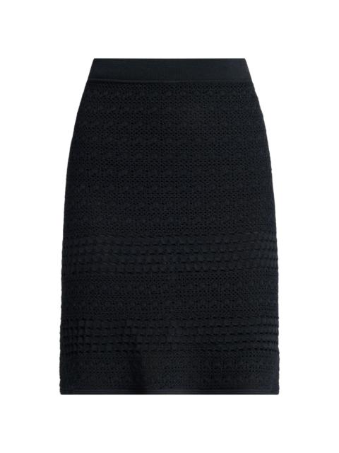 open-knit mini skirt