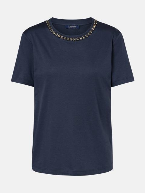 'S Max Mara Bingo embellished cotton-blend T-shirt