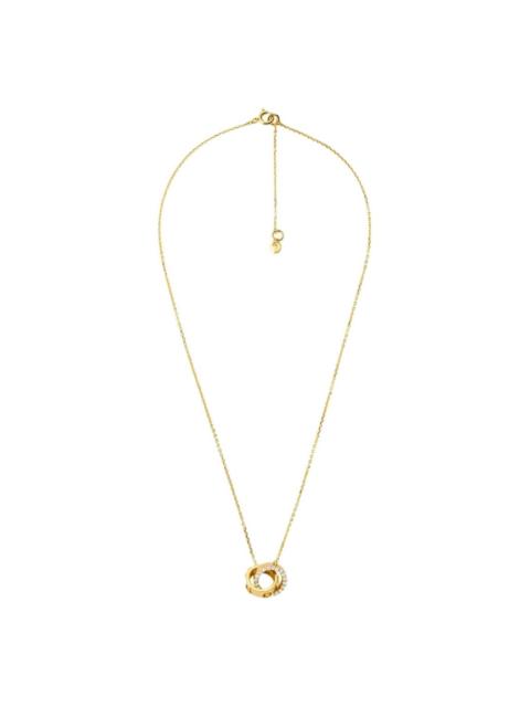 MICHAEL KORS interlocking-circles rhinestone necklace