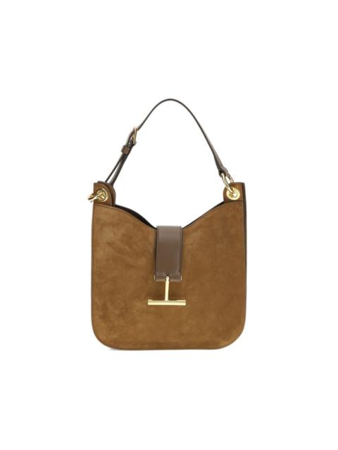 TOM FORD buckle smooth calf suede shoulder bag
