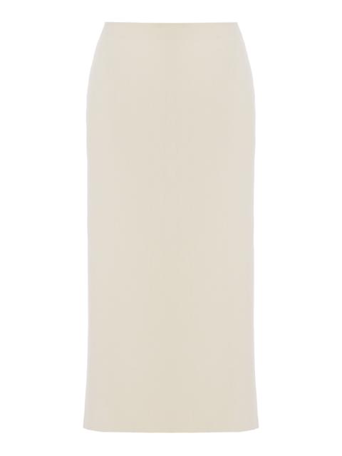 HIGH SPORT Petra Checked-Jacquard Cotton-Blend Midi Skirt ivory