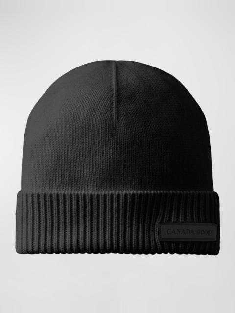 Men's Wool-Knit Beanie Hat