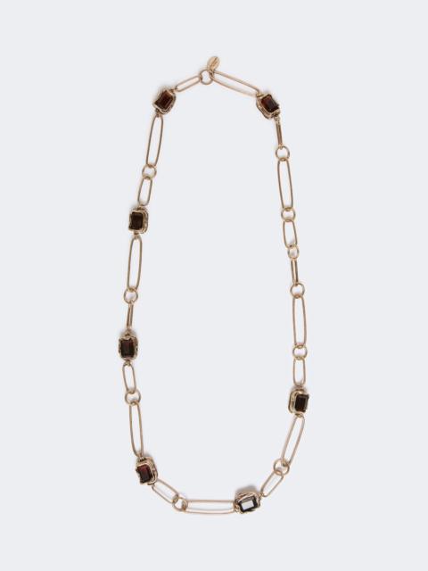 WEEKEND Max Mara RONCHI Deco chain necklace with gemstones - GOLD