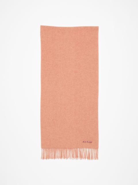 Acne Studios Fringe wool scarf – Narrow - Rose Melange