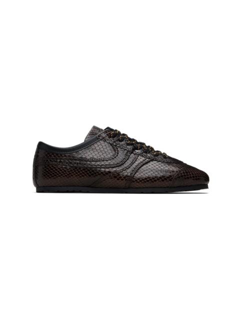 Dries Van Noten Brown Leather Sneakers
