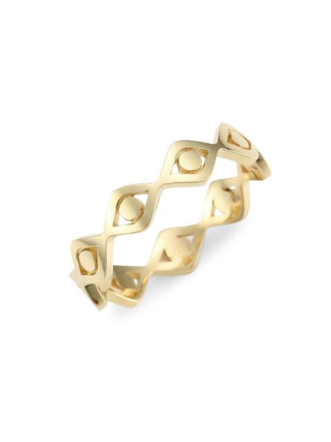SYDNEY EVAN Women's 14K Yellow Gold Evil Eye Eternity Ring - Yellow Gold
