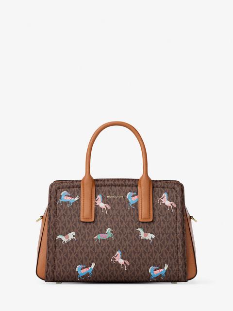 MICHAEL KORS Laila Medium Signature Logo Satchel