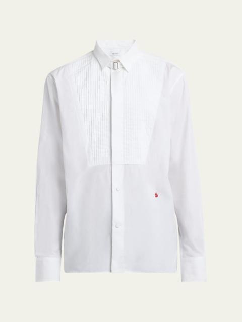 Alexander McQueen Men's Poplin Tuxedo Shirt with Wing Collar