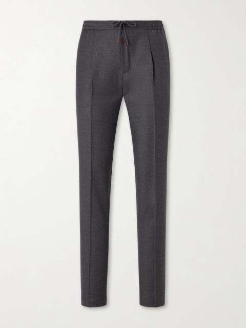 SLOWEAR Tapered Pleated Virgin Wool Trousers