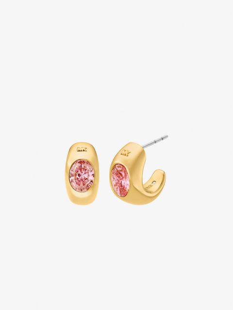 MICHAEL KORS Cubic Zirconia Huggie Hoop Earrings
