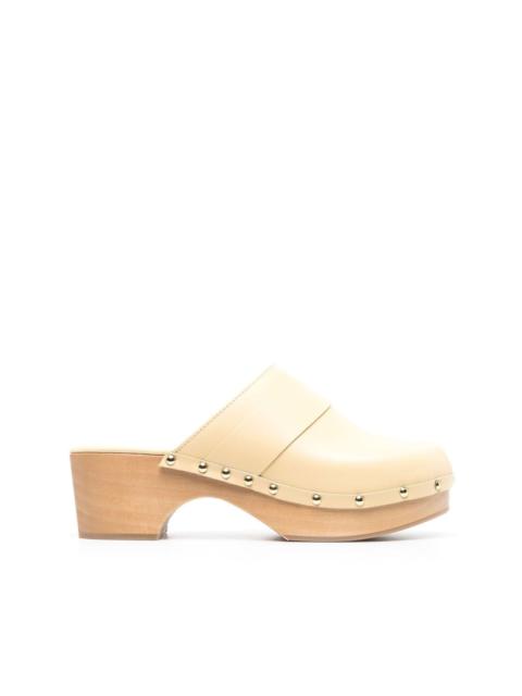 Aeyde Bibi 60mm leather wooden mule