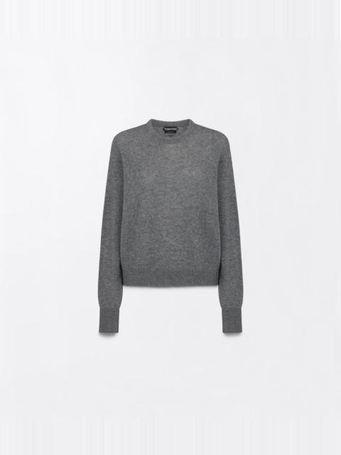 TOM FORD SEAMLESS CASHMERE ASYMMETRIC CREWNECK KNIT