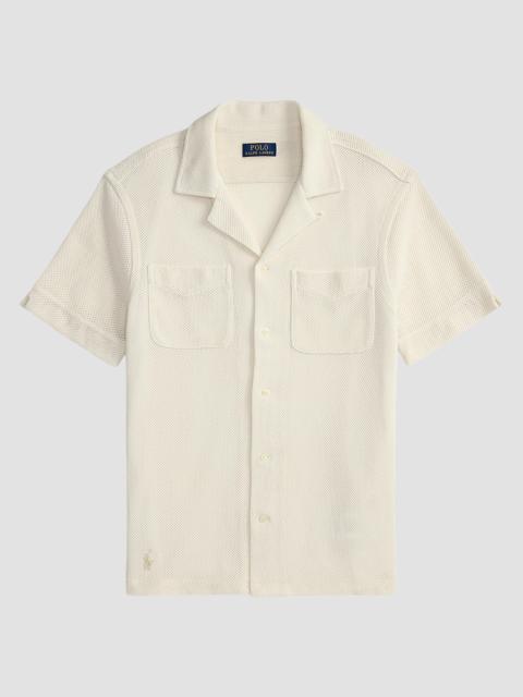 Polo Ralph Lauren Men's Pointelle Textured Short-Sleeve Shirt - Pale Cream