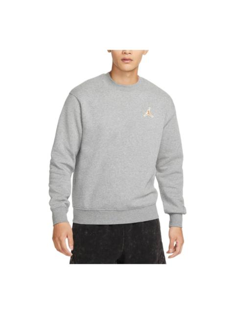 Jordan Air Jordan Classic Flying Solid Color Fleece Lined Round Neck Sweatshirt 'Carbon Grey' FD0594-091