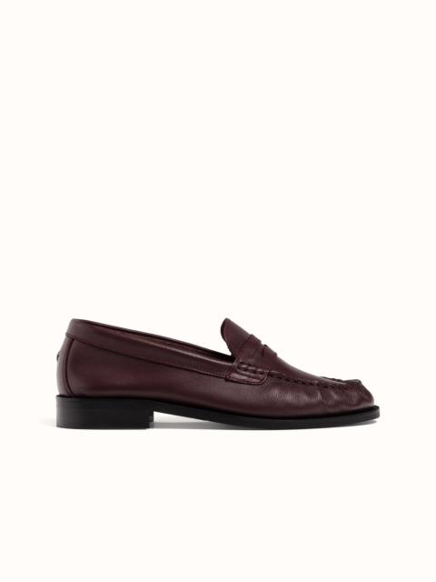 DUKE + DEXTER Ezra Burgundy Ruched Loafer - Women's